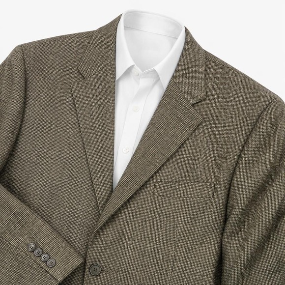Vintage 90s Chaps Ralph Lauren Wool Blazer Men 54L Brown Academia Heritage Prep